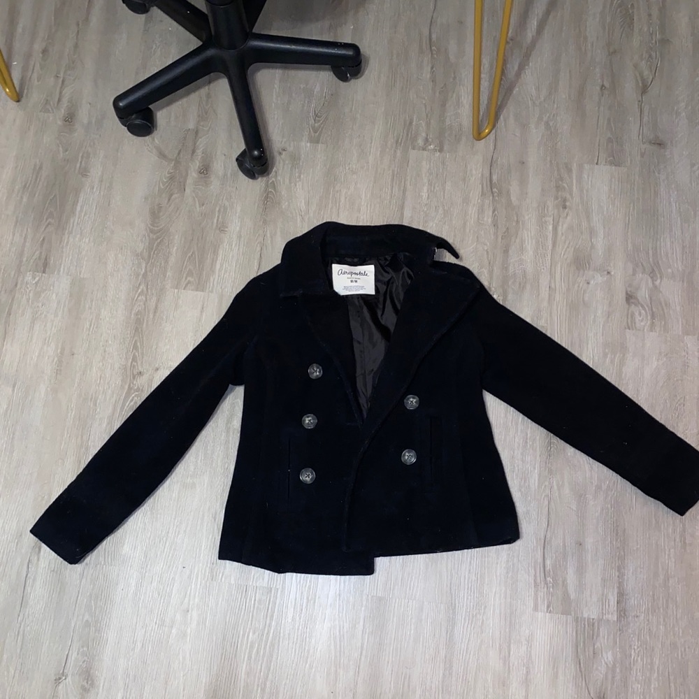 Black pea coat